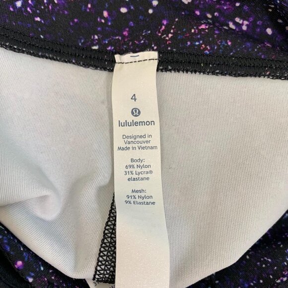 Lululemon Inspire Crop II Leggings Size 4 Purple Black Full On Luxtreme - Picture 10 of 10